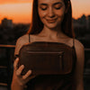 Segovia Leather Toiletry Bag - DarK Brown Listing - Aaron Leather Goods